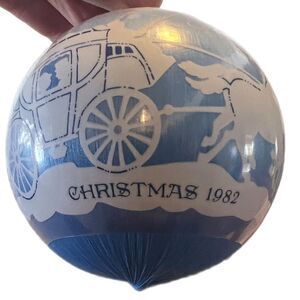 Vintage 1982 Hallmark Satin Ornament. “Moments of Love” with Box.